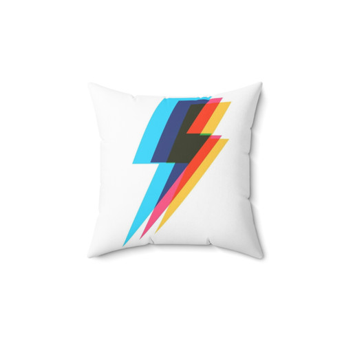 Minimalist CMYK Kaleidoscope Throw Pillow