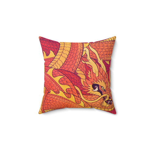 Coiled Dragon Pillow - Luxury Fantasy Home Decor