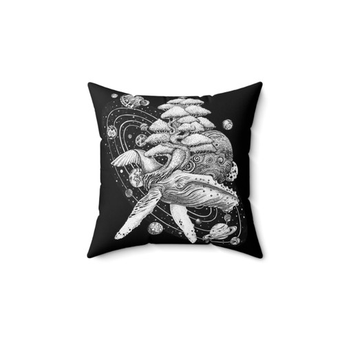 Cosmic Whale Pillow with Space-Themed Design