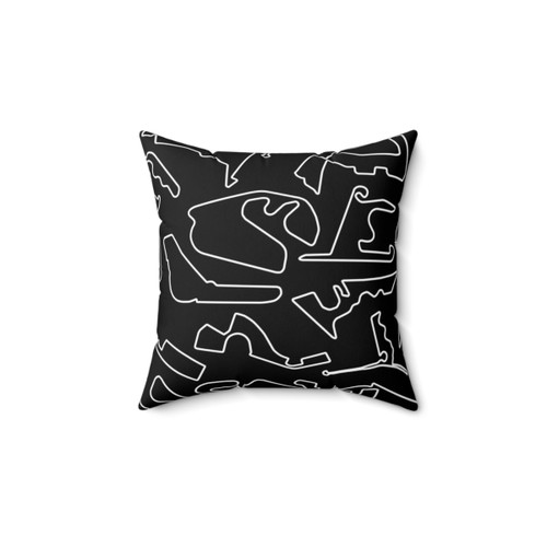 Formula One Circuits Outline Pillow