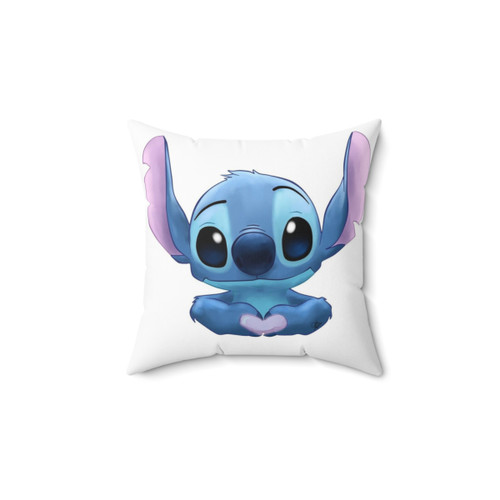 Stitch Heart Plush Pillow - Cute Anime Throw Cushion