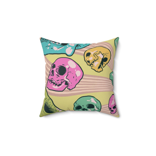 Candy Skulls Pillow - Psychedelic Pop Art Home Decor