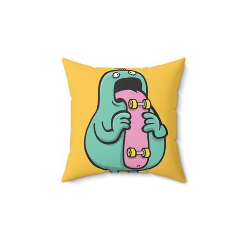 Skate Language Pillow - Funny Monster Skater Decorative Cushion