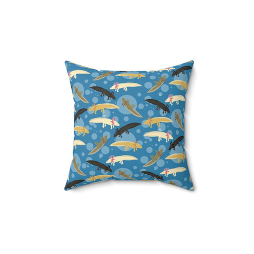 Axolotl pattern decorative throw pillow