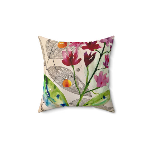 Botanical Composition Pillow featuring a beautiful floral design