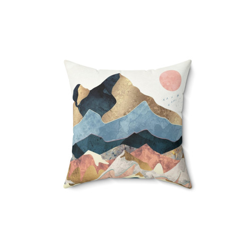 Decorative Golden Peaks Pillow for Home Decor