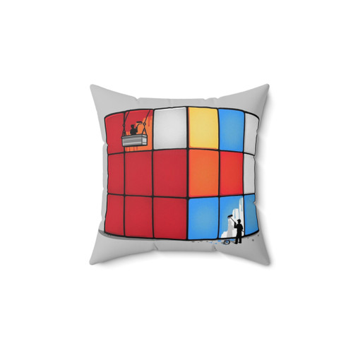 Rubik's Cube Pillow - Decorative Cube-Shaped Cushion
