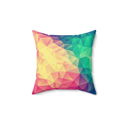 Colorful Abstract Polygon Pride Pillow