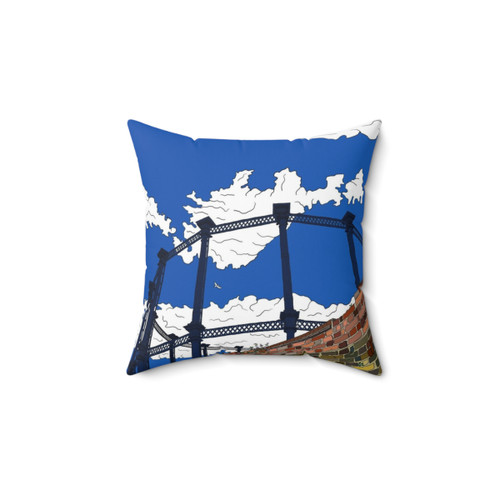 London Regents Canal Gas Tower Decorative Pillow