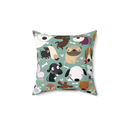 Cute dog pattern decorative pillow