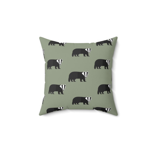 Badger Parade Throw Pillow with Nature-Inspired Design