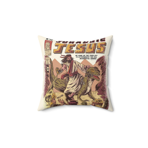 Funny Dinosaur Jesus Pillow
