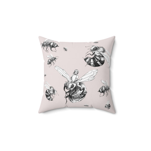 Bumblebee illustration pillow