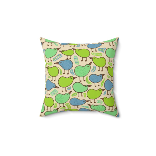 Colorful Kiwi Bird Decorative Pillow