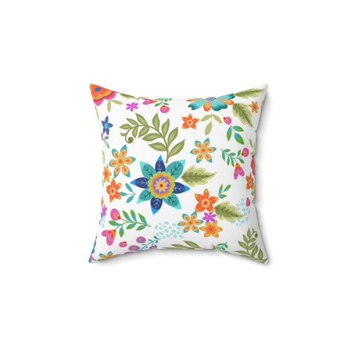 Colorful Floral Decorative Throw Pillow