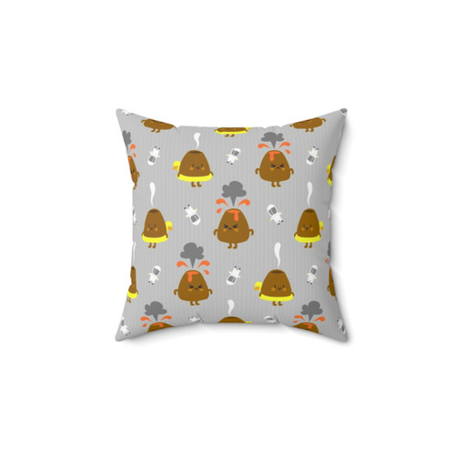 Volcano pattern decorative pillow for science enthusiasts