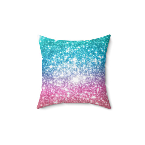 Mermaid Galaxy Sparkle Stars Decorative Throw Pillow