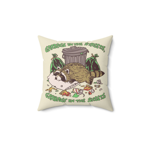 Retro Trash Panda Decorative Pillow