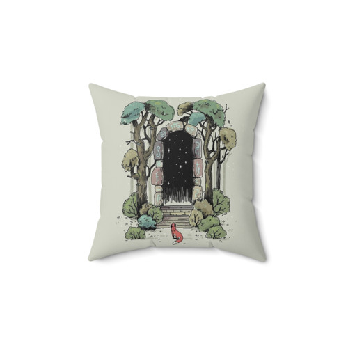 Fantasy Forest Gate Decorative Pillow