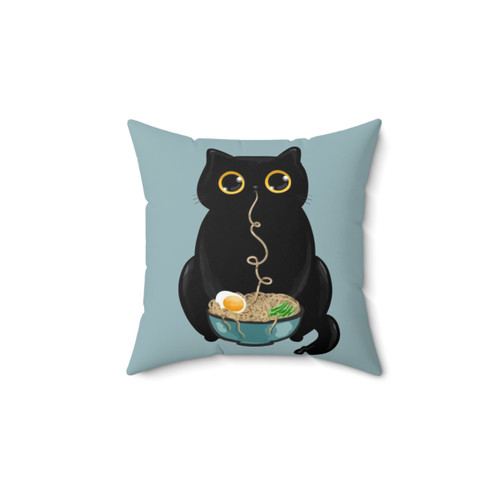 Ramen Cat Pillow - Cute Napping Kitty Cushion