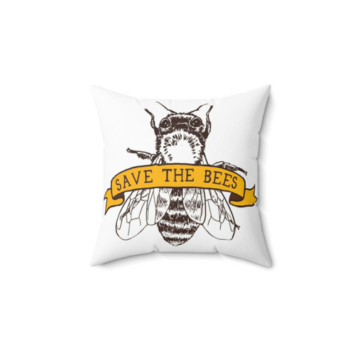 Save the Bees! Vegan Pillow