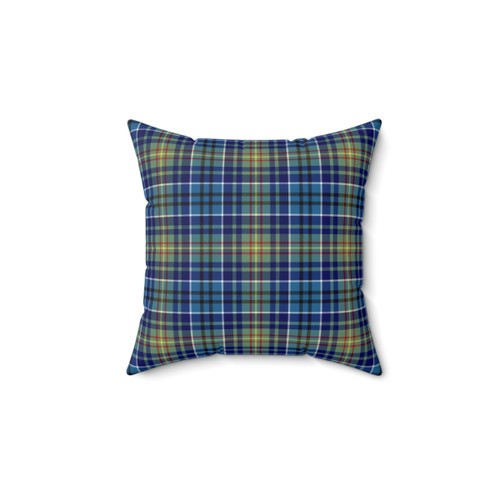 Tartan Plaid Pillow in Bright Blue