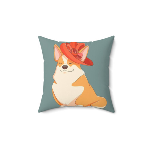Adorable Corgi Puppy Pillow in Regal Design