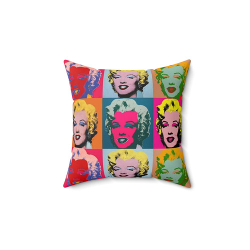 Marilyn Monroe Silkscreen Throw Pillow by Andy Warhol