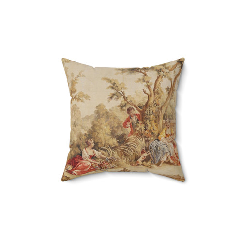 Aubusson Tapestry 18th Century Decorative Pillow