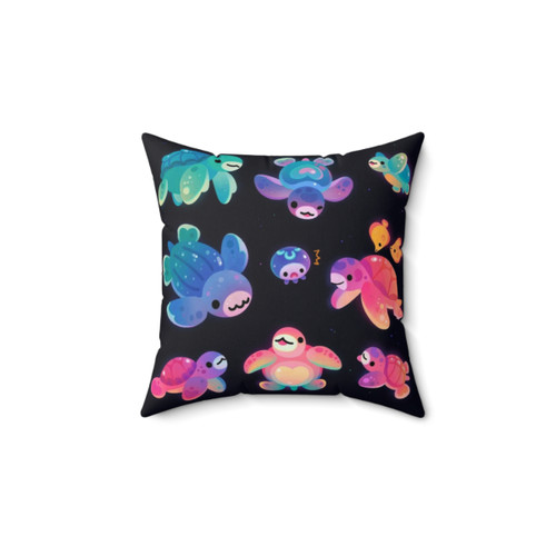 Green sea turtle decorative pillow