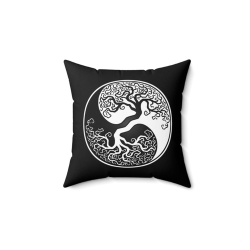 Yin Yang Tree of Life Decorative Throw Pillow