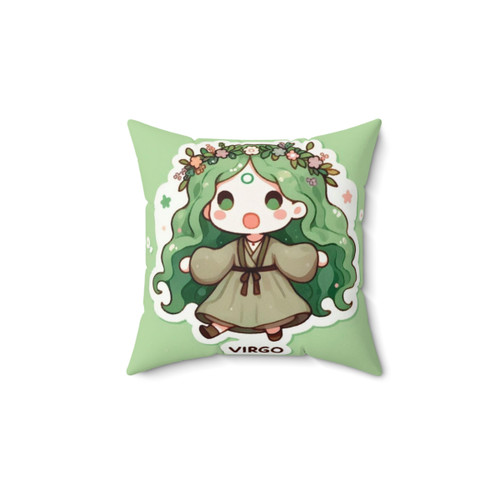 Virgo Zodiac Kawaii Cartoon Pillow