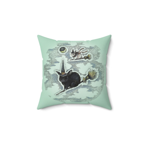 Witch Bunny Decorative Throw Pillow