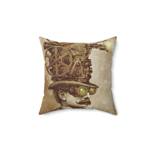 The Projectionist Sepia Pillow - Whimsical Movie-Inspired Home Decor
