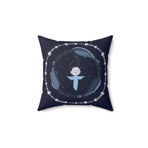 Selkie and seals decorative pillow from the Song of the Sea collection