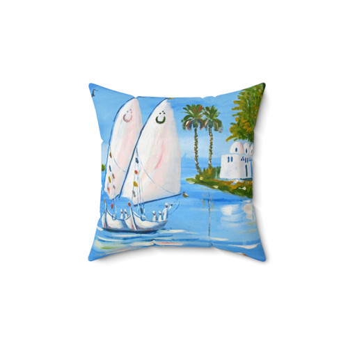 Feluccas on the Nile River Pillow