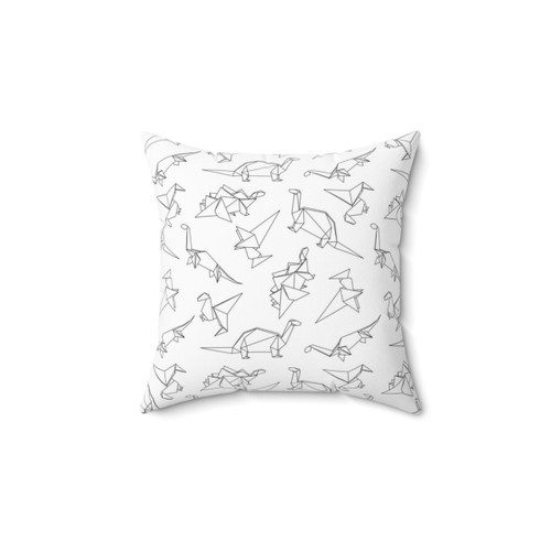 Origami Dinosaur Throw Pillow