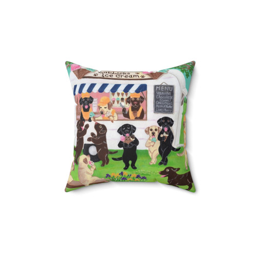 Labrador Retriever Ice Cream Pillow