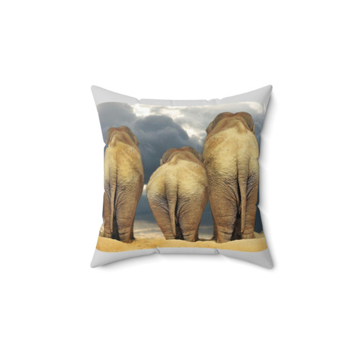 Decorative Elephant Family Pillow