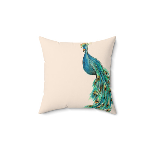 Peacock Feather Decorative Pillow