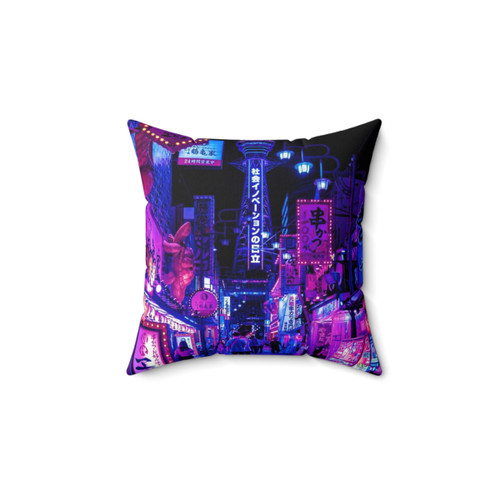 Anime Scenes Pillow Featuring Osaka City Decor