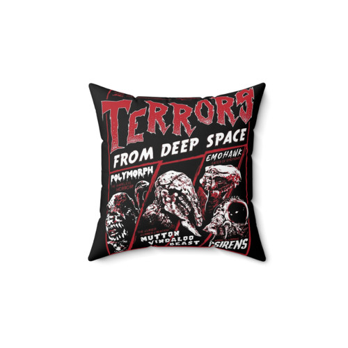 Retro Sci-Fi Monster Pillow