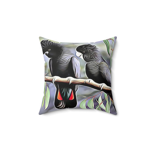 Red Tailed Black Cockatoo Decorative Pillow