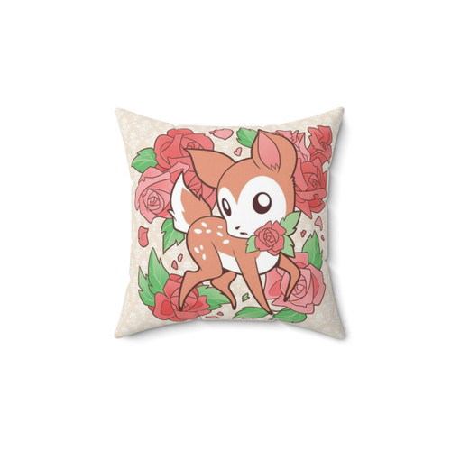Oh My Deerling Pillow with Cute Floral Design