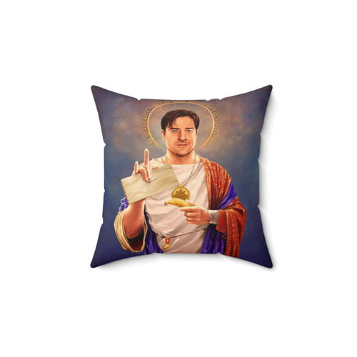 Brendan Fraser religious painting pillow