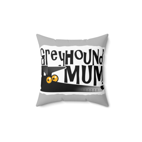 Greyhound Mom Black Decorative Pillow