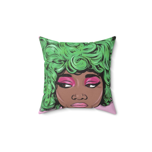 Kawaii Comic Girl Decorative Throw Pillow