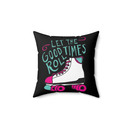 Roller Skate Print Throw Pillow