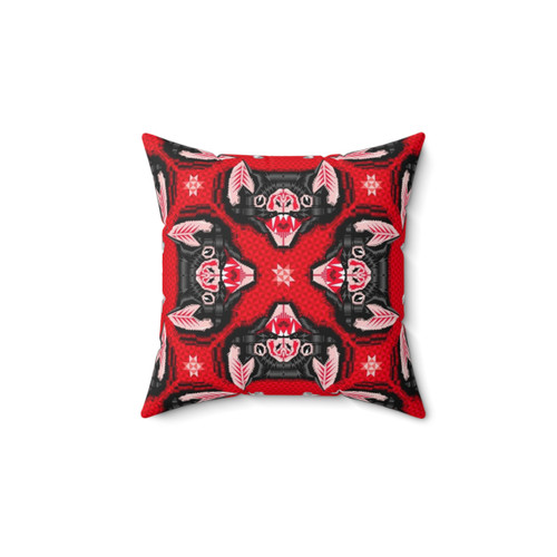 Bat Head Pattern Pillow for Goth and Horror Decor