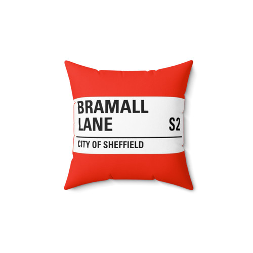 Sheffield Bramall Lane Road Sign Design Pillow